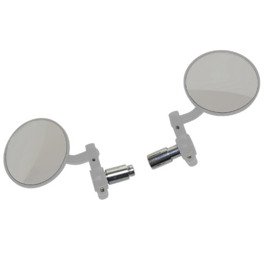 Oxford Bar End Mirrors - Silver